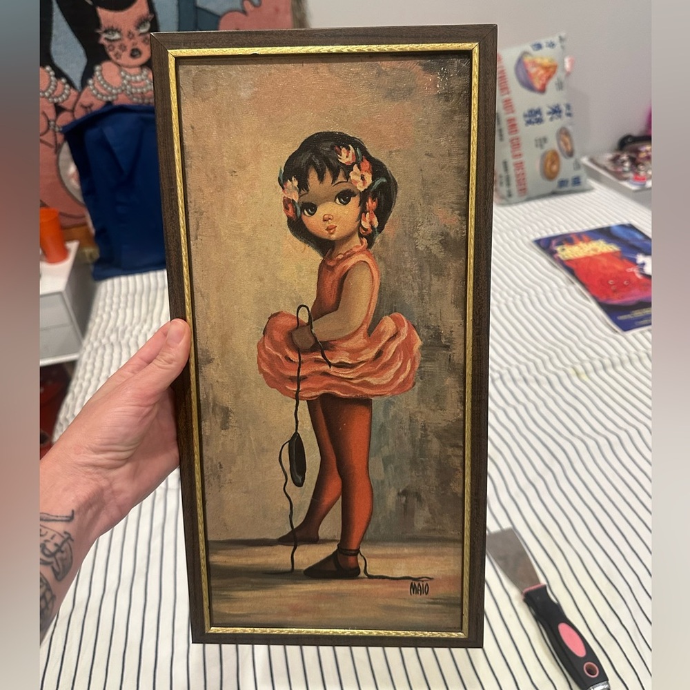 Maio Peach Toned Ballet Girl Wall Art by